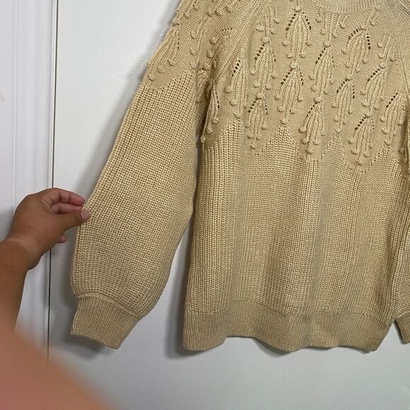 MOTHERHOOD MATERNITY Embroidered Detail Maternity Crew Neck Sweater, Size S - Picture 3 of 6